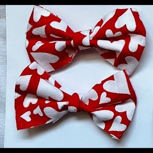 ❤️ Valentines Day! ❤️ Red Heart Piggytail Bows
